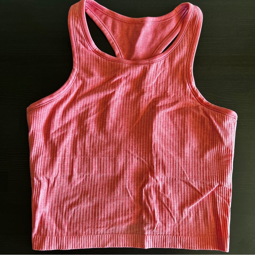 Lululemon Ebb to Street Cropped Racerback Tank—Sakura Pink(size 10)